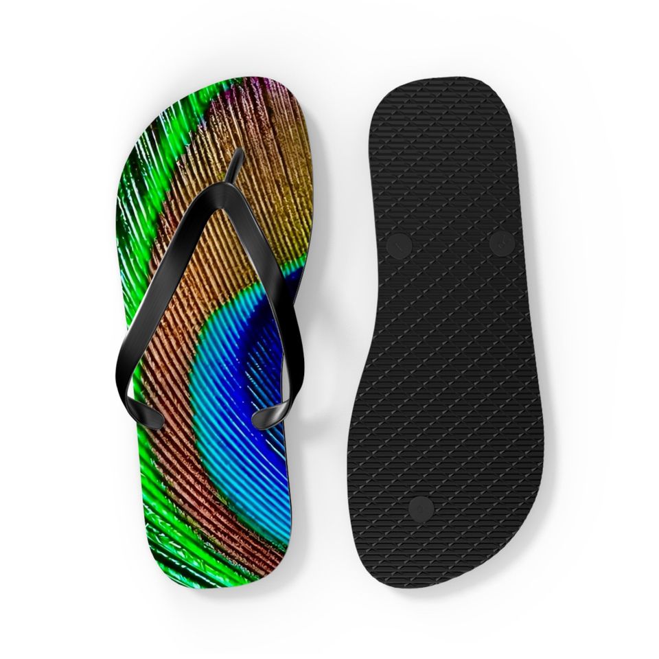 Peacock Flip Flops