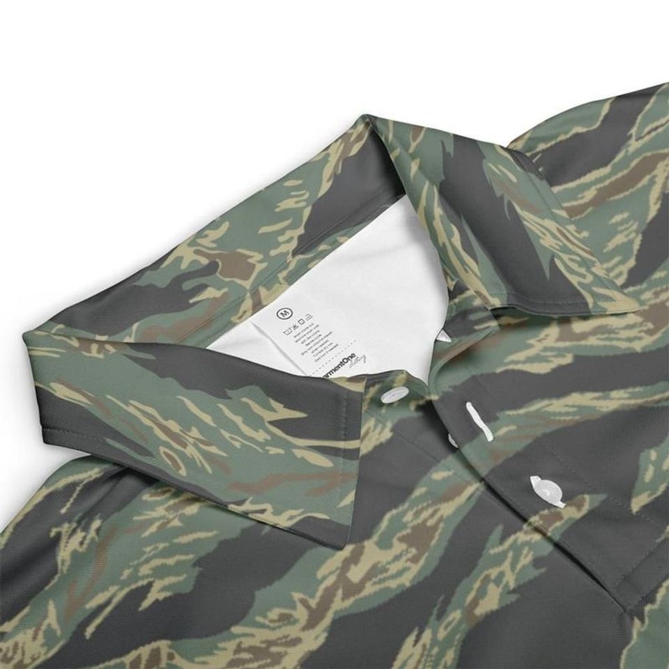 Jungle Tiger Stripe Camo Performance Golf Polo