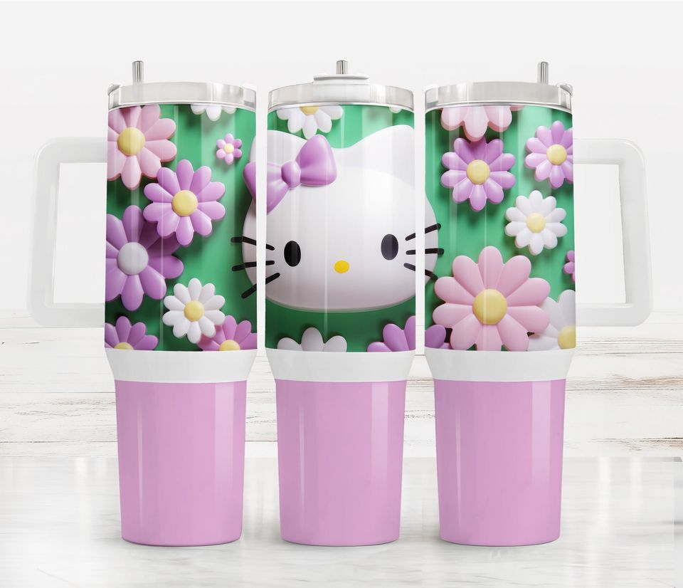 Hello Kitty Tumbler, Hello Kitty Tumbler 40 oz with Handle