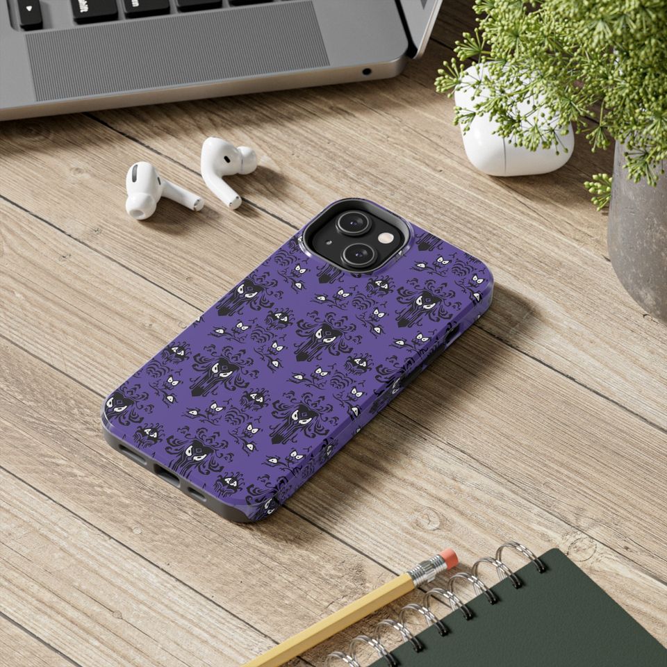 Haunted Mansion Wallpaper Inspired Tough iPhone Case - Elegance Meets Protection