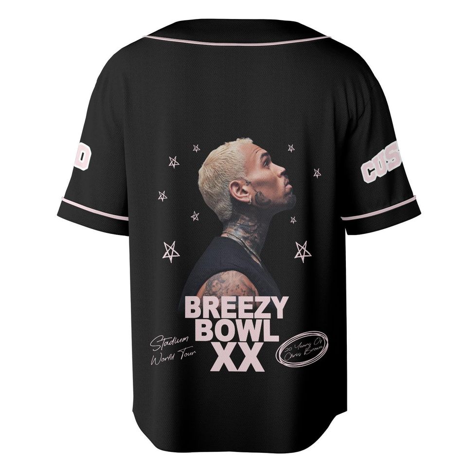 Chris Brown Breezy Bowl XX Baseball Jersey, Personalized Chris Brown Jersey, Breezy Bowl XX Shirt, Chris Brown Shirt, Breezy Bowl 2025 Tee