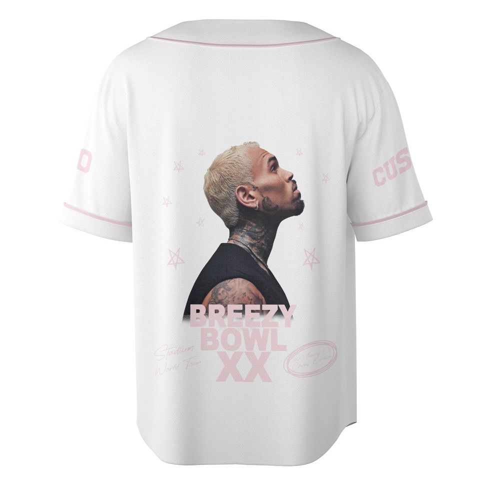 Chris Brown Breezy Bowl XX Baseball Jersey, Personalized Chris Brown Jersey, Breezy Bowl XX Shirt, Chris Brown Shirt, Breezy Bowl 2025 Tee