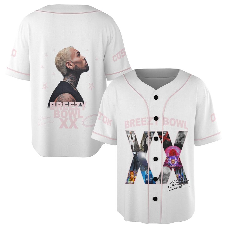 Chris Brown Breezy Bowl XX Baseball Jersey, Personalized Chris Brown Jersey, Breezy Bowl XX Shirt, Chris Brown Shirt, Breezy Bowl 2025 Tee