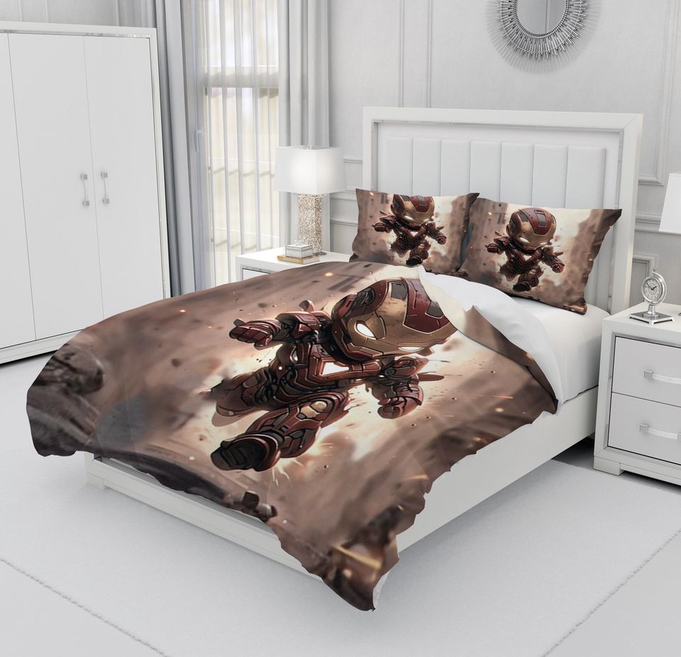 Iron Man Bedding Set, Super Hero Bedroom Decoration