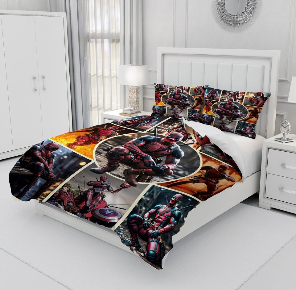 Deadpool Bedding Set, Bedroom Decoration