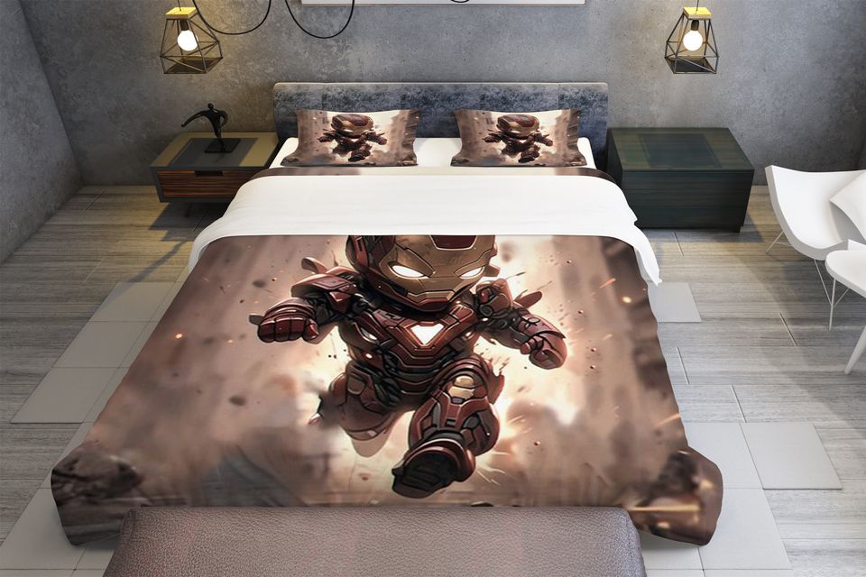 Iron Man Bedding Set, Super Hero Bedroom Decoration