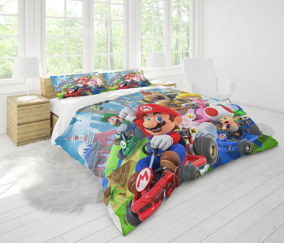 Mario Bedding Three Piece Set, Bedroom Decoration, Creative Gifts