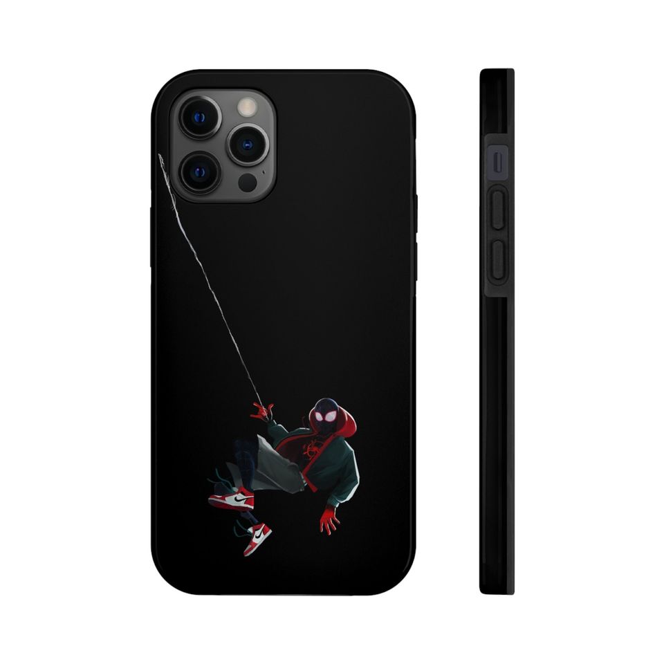 Tough Spiderguy Phone Case – Miles Morales Style for iPhone Users