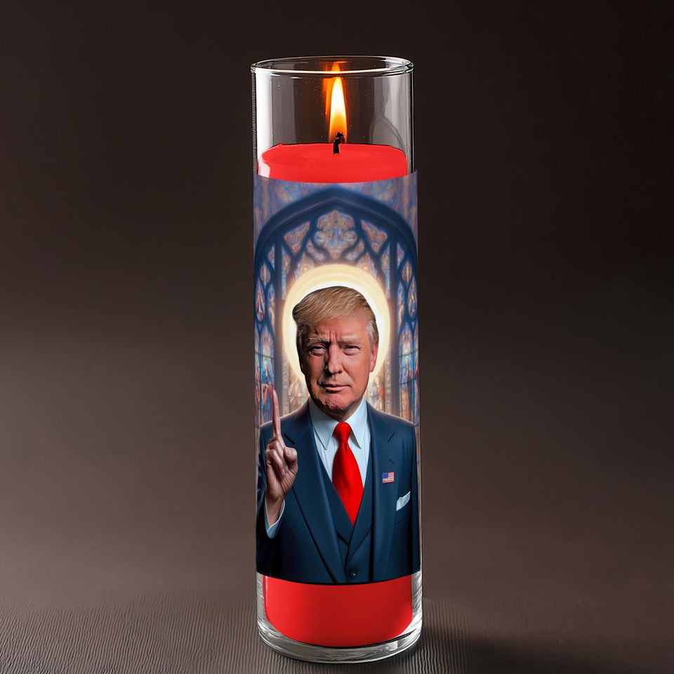 Donald Trump Celebrity Prayer Candle Saint Republican Make America Great Again