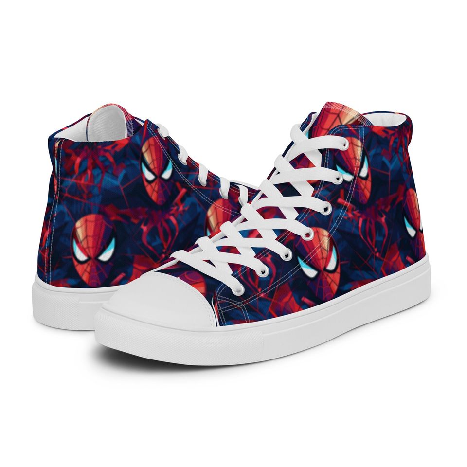 Mens high top Sneakers Spiderman