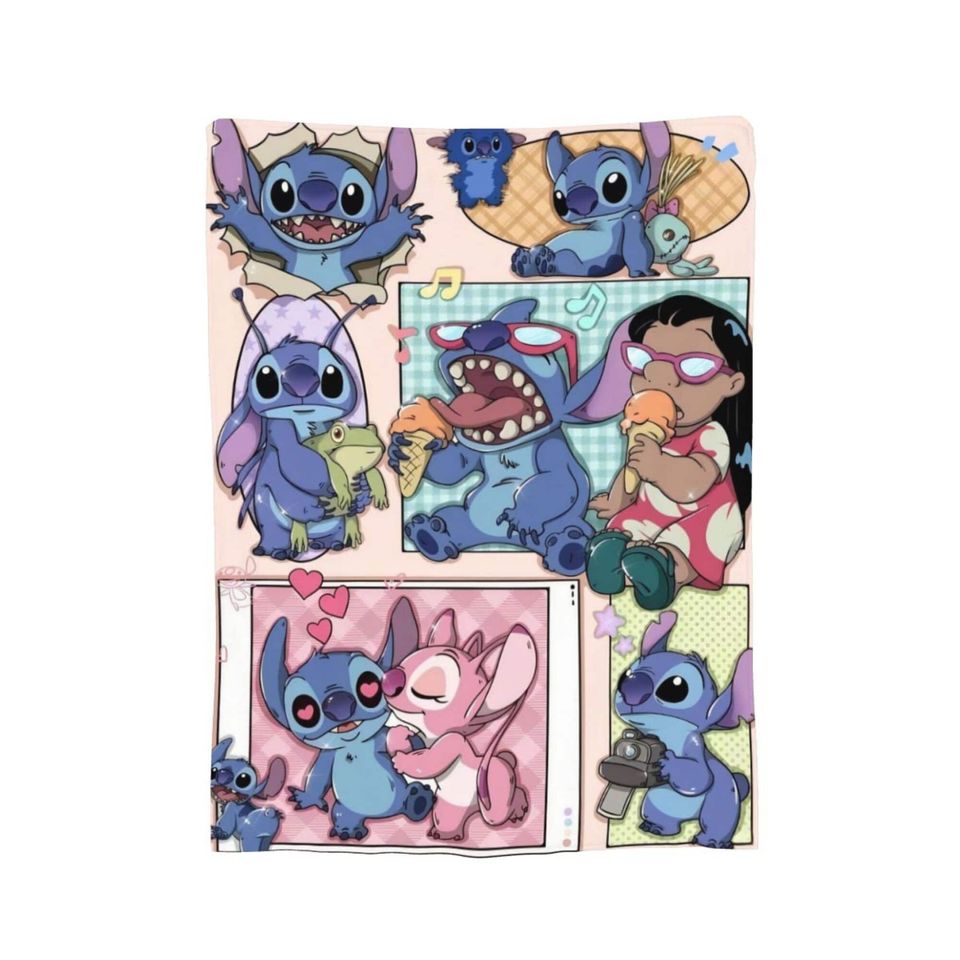 Personalized Disney Stitch Blanket, Personalized Blanket, Name Blanket