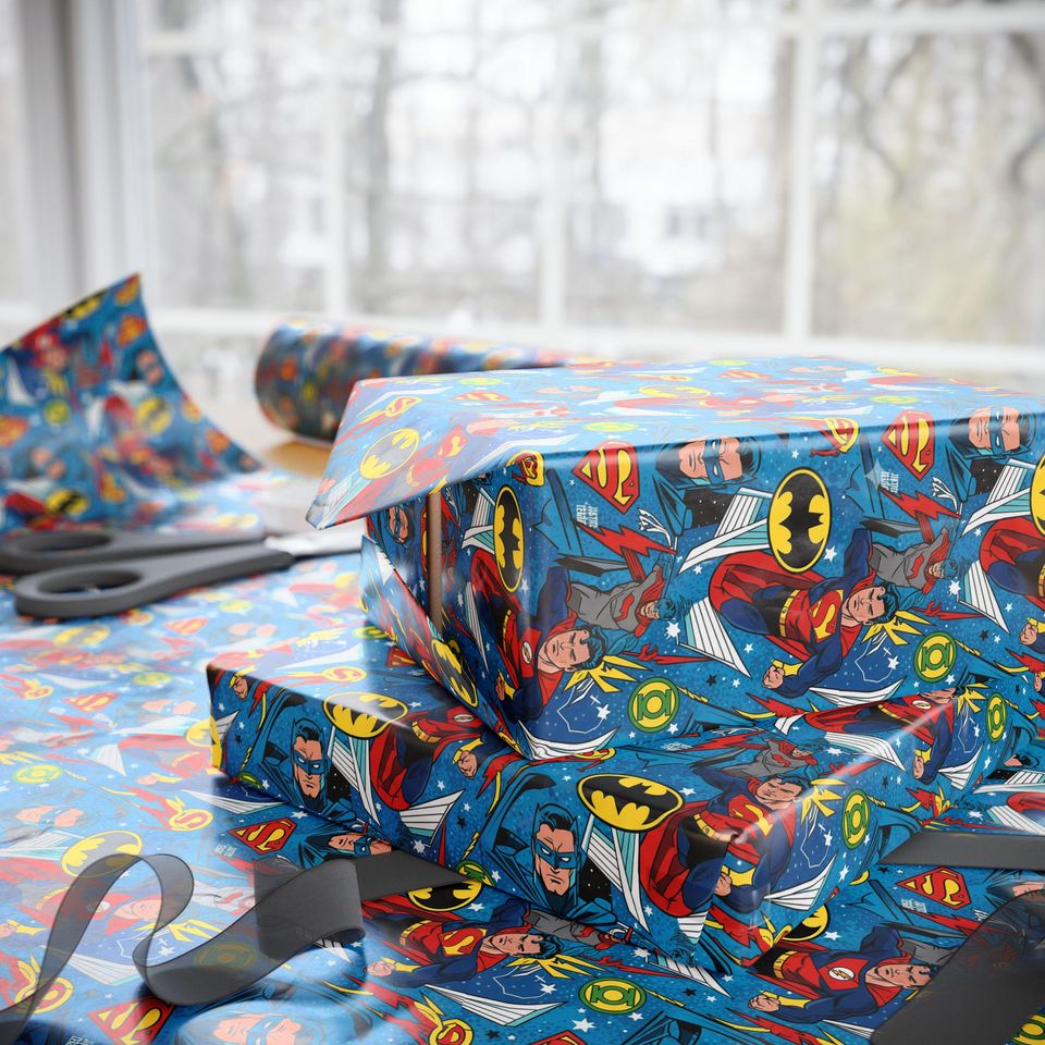 Superman- Batman Wrapping Paper