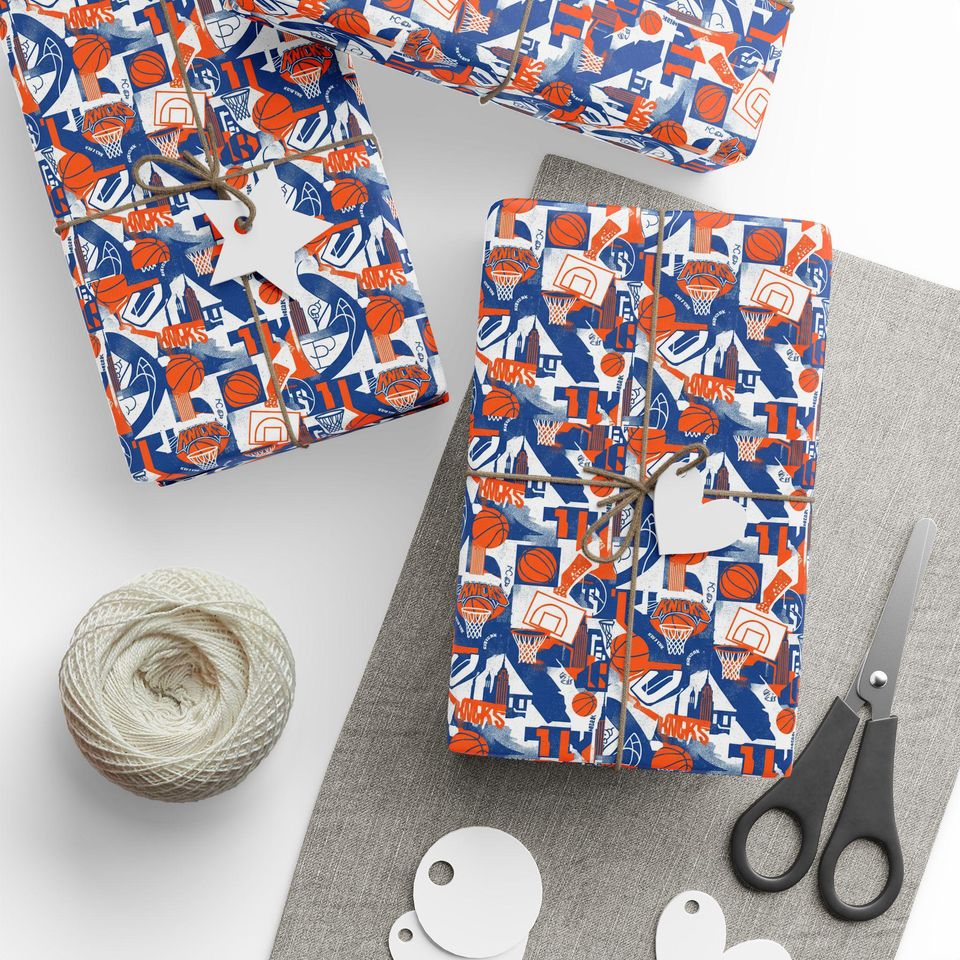 Knicks Wrapping Paper | Basketball Gift Wrap