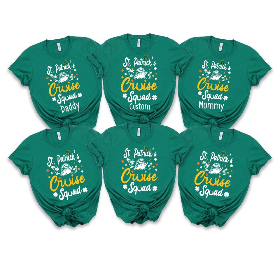 St Patrick's Day Cruise Squad Shirt: Matching Group Tee