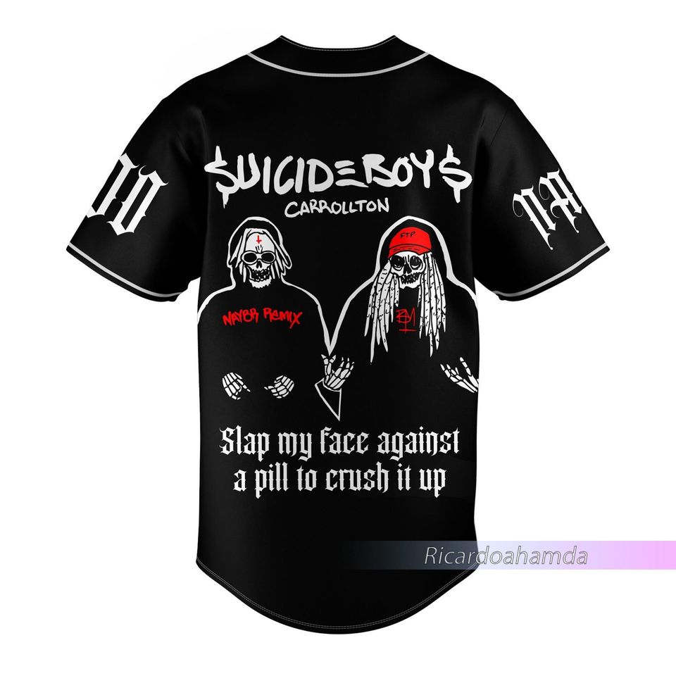 Custom Suicideboy 2023 Tour Baseball Jersey, Suicideboy Grey Day 2023 Tour Shirt