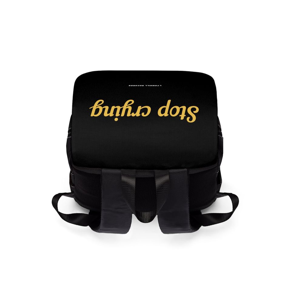 Stop Crying Unisex Casual Shoulder Backpack