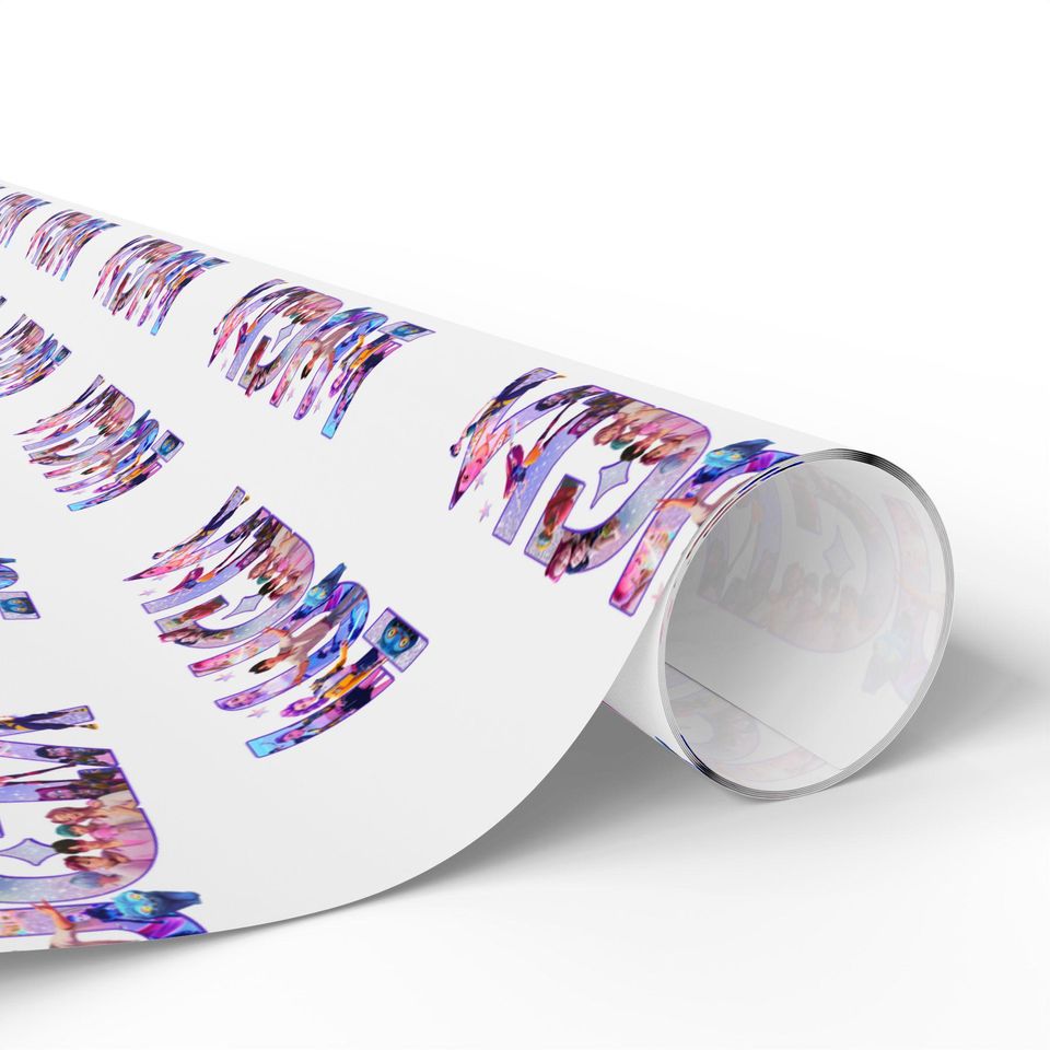 Personalized K-Pop Demon Hunter Wrapping Paper with Name | Custom Huntrix Fan Gift Wrap