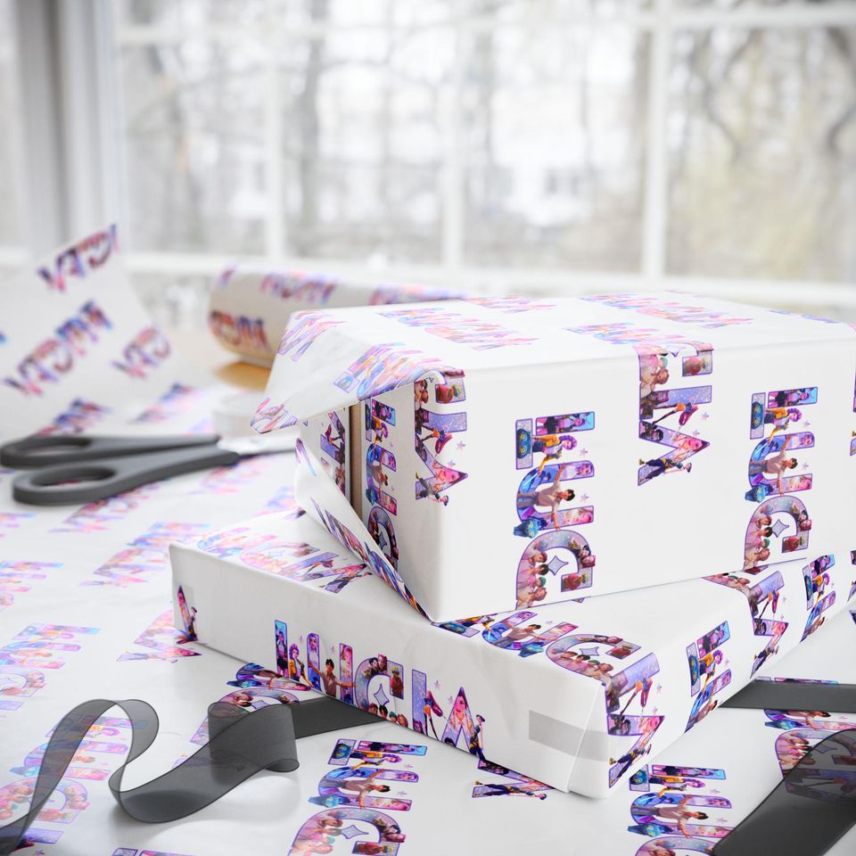 Personalized K-Pop Demon Hunter Wrapping Paper with Name | Custom Huntrix Fan Gift Wrap