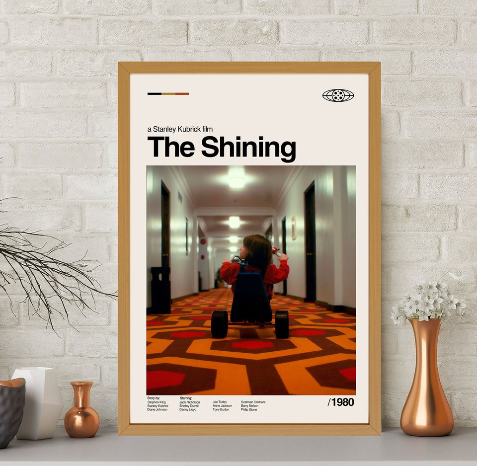 Poster Retrò 'The Shining' In Metallo - Targa Vintage 30,5x20,3cm Per