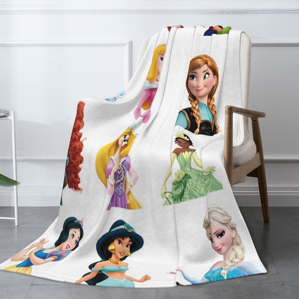 Custom Name Disney Princess Blanket, Gift For Daughter