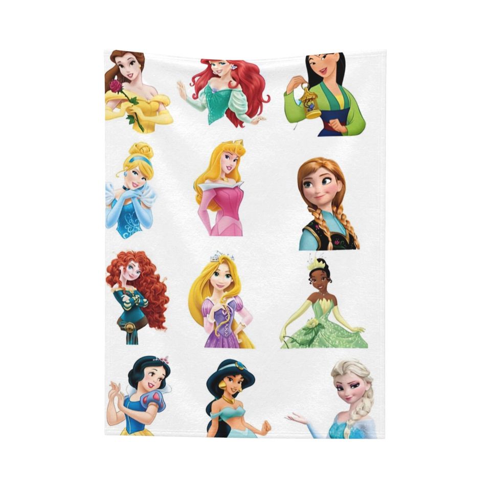 Custom Name Disney Princess Blanket, Gift For Daughter