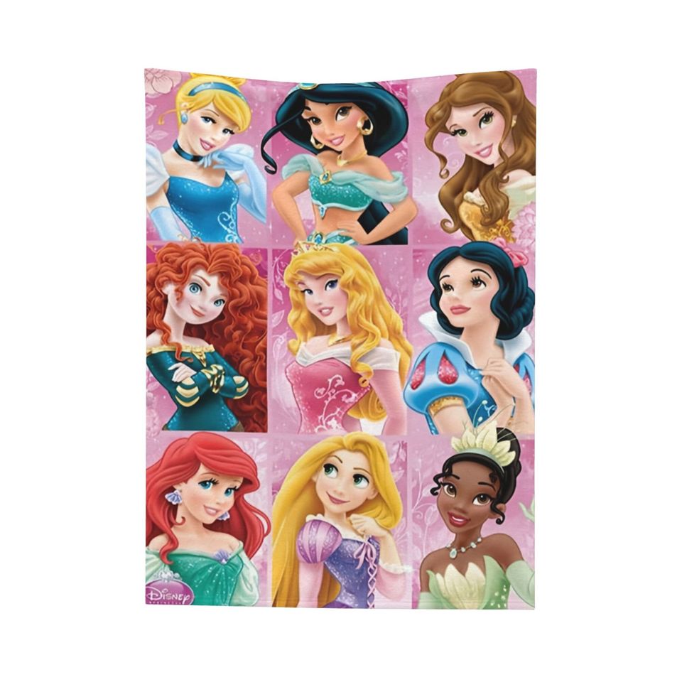 Custom Name Disney Princess Blanket, Gift For Daughter