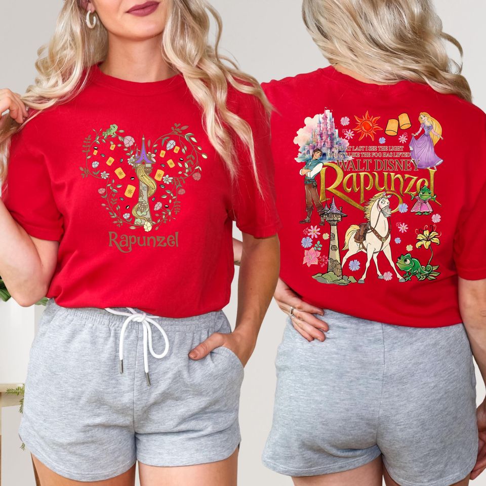 Disney Rapunzel Double Sided T-Shirt, Princess Disney World Tee