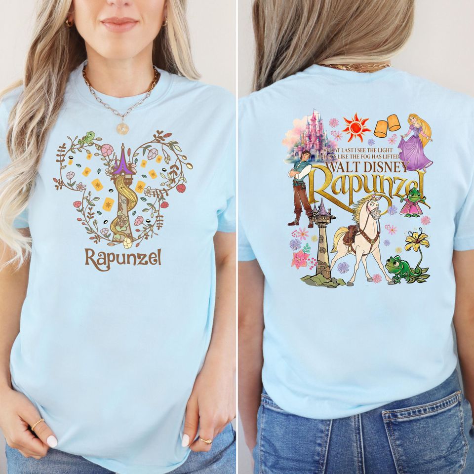 Disney Rapunzel Double Sided T-Shirt, Princess Disney World Tee
