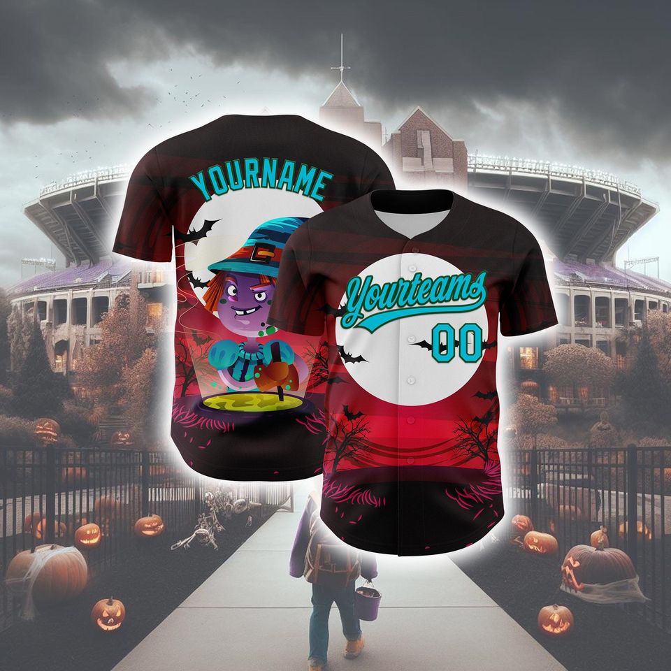 Halloween Horror Baseball Jersey Custom Party Wear Unisex Shirt