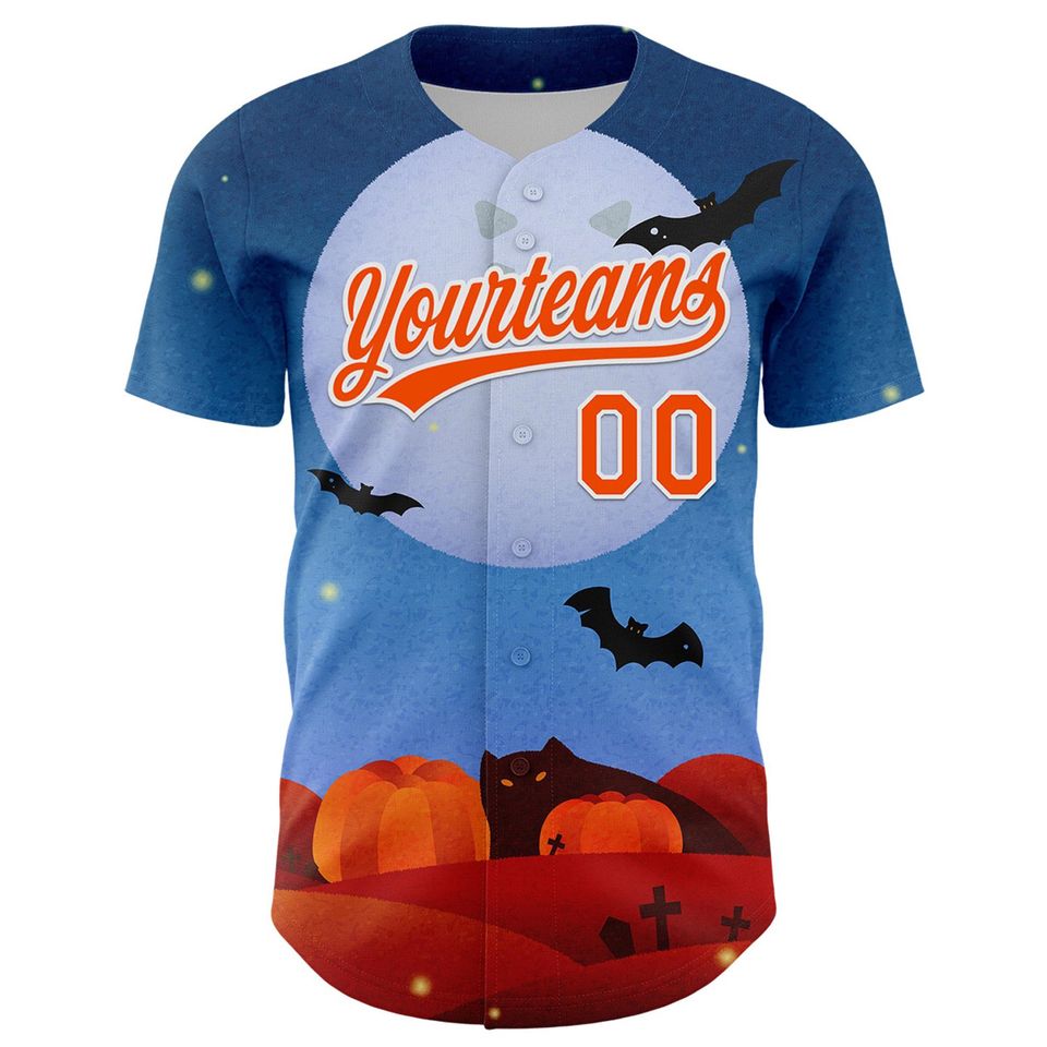 Personalized Halloween Horror Baseball Jersey Unisex Streetwear Shirt