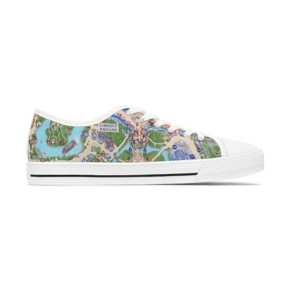Disney Park Map Women's Low Top Sneakers