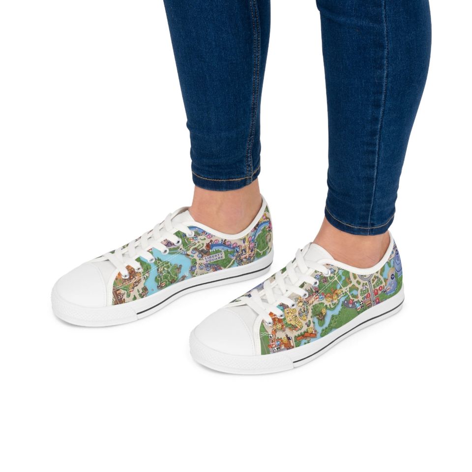 Disney Park Map Women's Low Top Sneakers