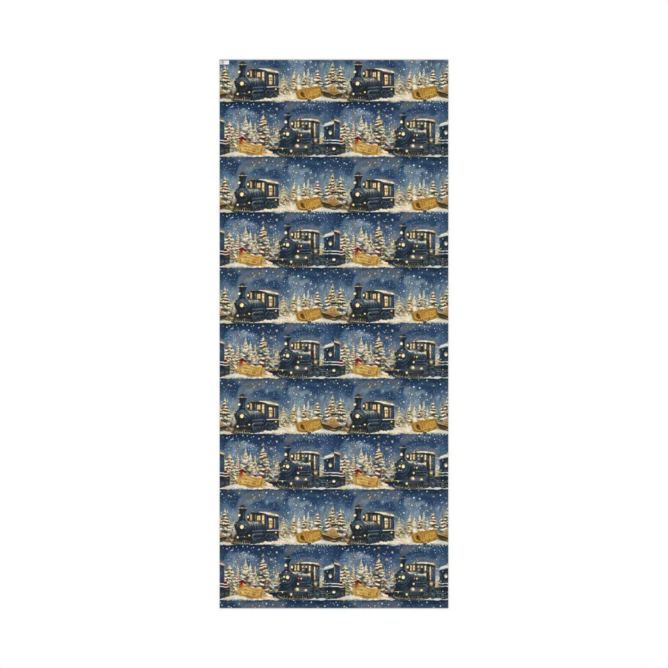 Christmas Train Gift Wrap Papers