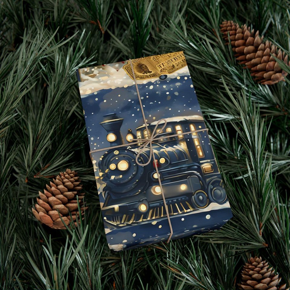 Christmas Train Gift Wrap Papers
