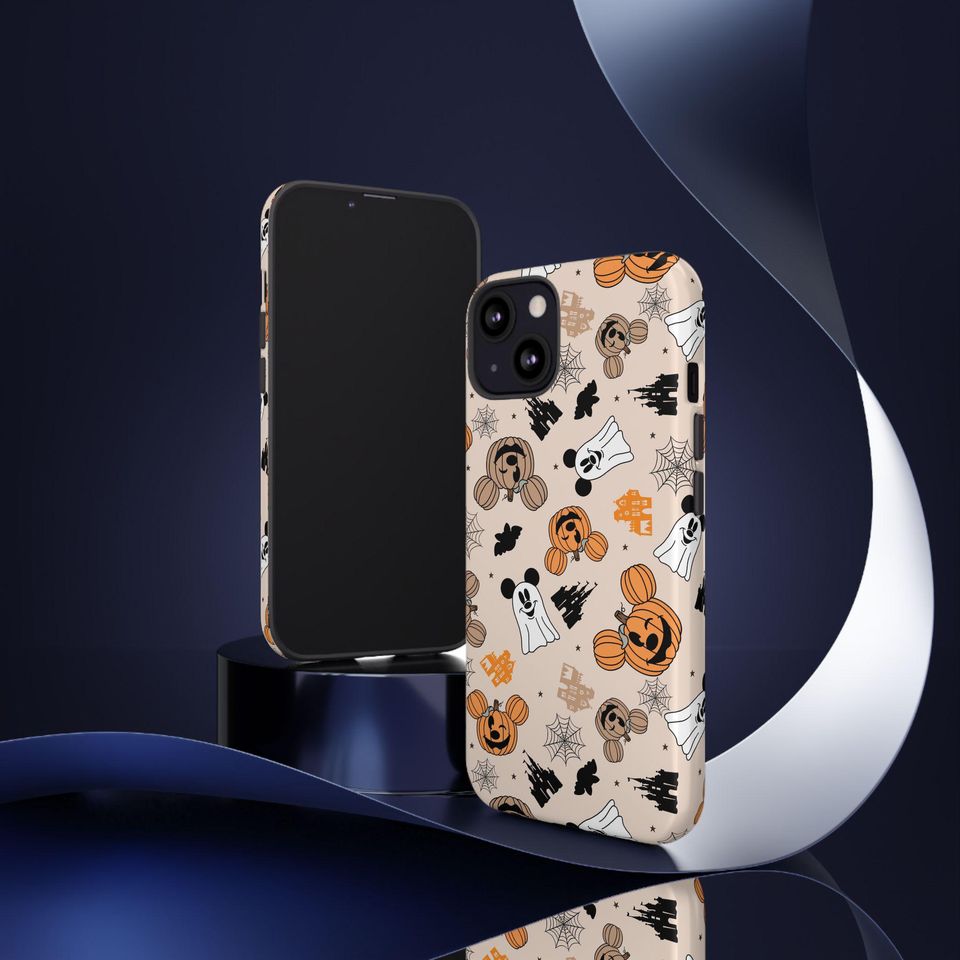 Disney Halloween Case Cute Halloween Mickey Phone Mickey Pumpkin and Ghost Samsung Case Compatible with iPhone
