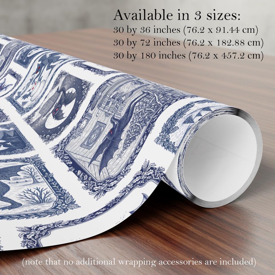 Mothman Holiday Gift Wrap Paper