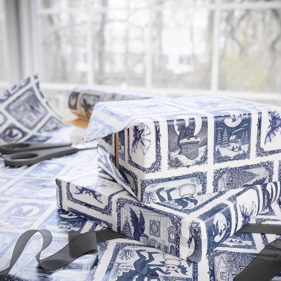 Mothman Holiday Gift Wrap Paper