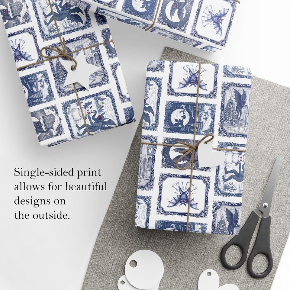 Mothman Holiday Gift Wrap Paper