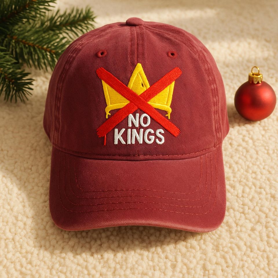 Embroidered 'No Kings' Hat, Political Protest Cap