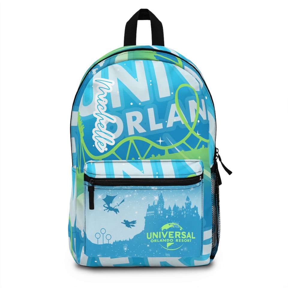 Custom Universal Studios Backpack Blue | Personalized Universal Studios Bag for Family Trip Orlando Florida Vacation Gift
