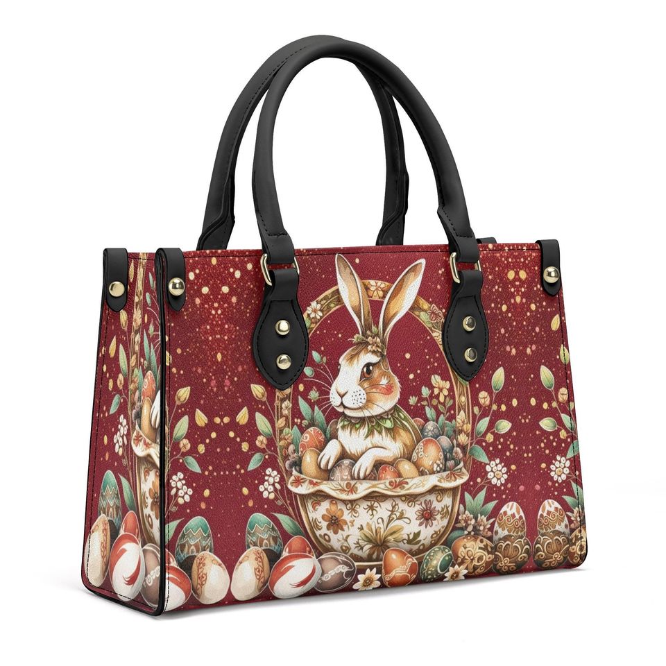 Easter Rabbit Egg Holiday or everyday bag art deco spring summer fall winter Handbag shoulder