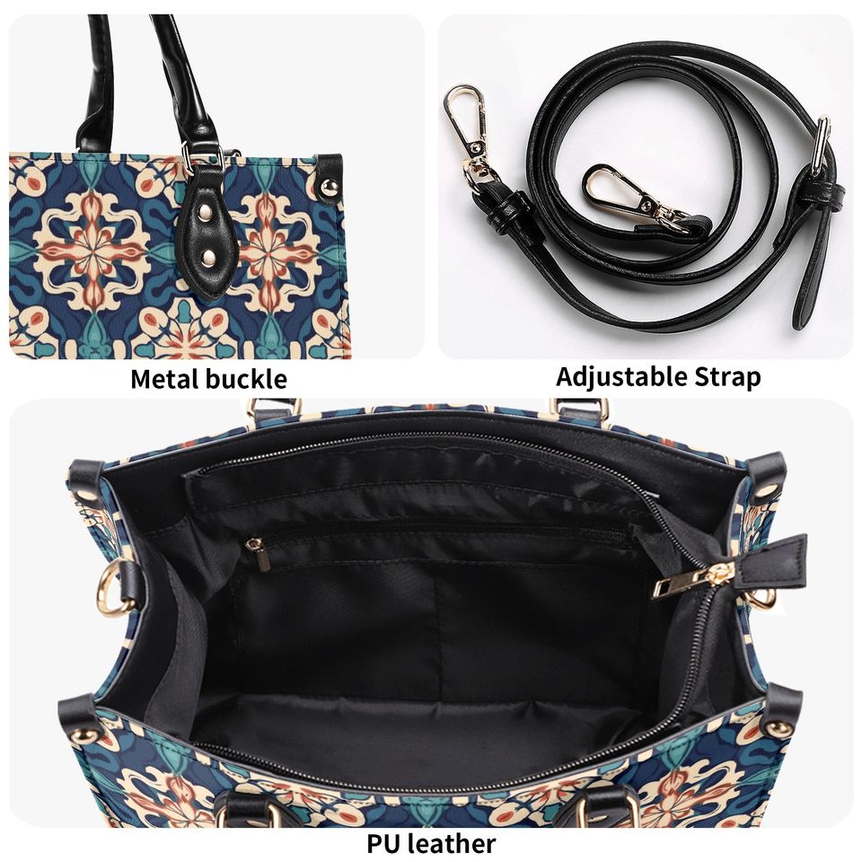 Leather Handbag  beautiful  design abstract art