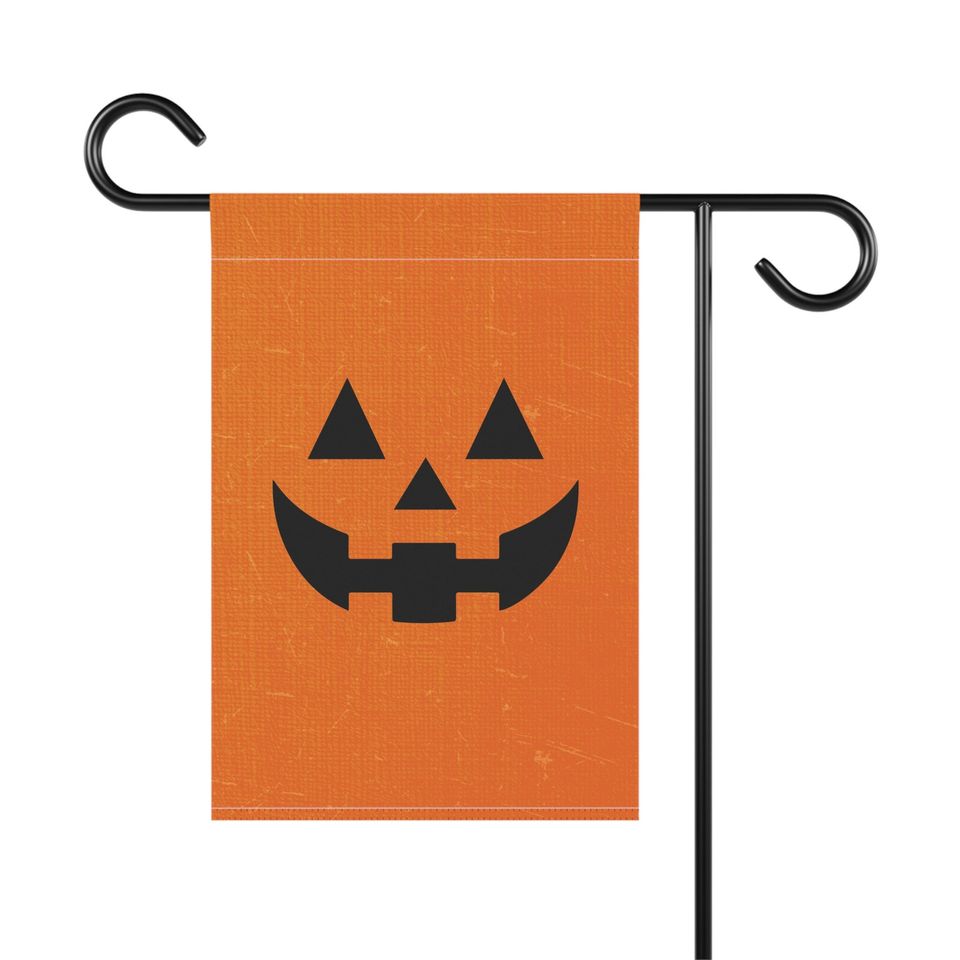 Halloween Garden flag, Jack-o-Lantern Flag, Pumpkin Garden Flag