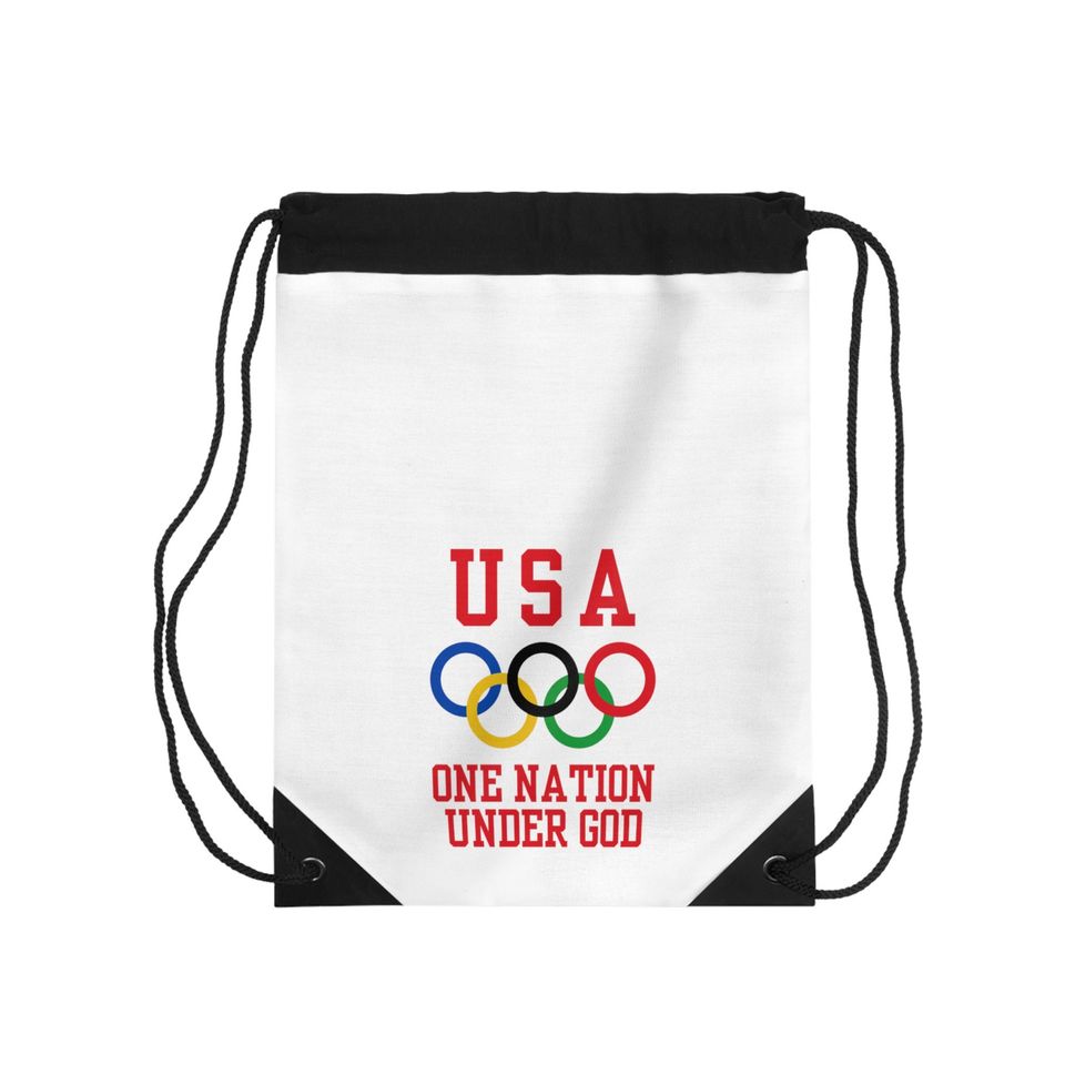 One Nation Under God USA Olympic Drawstring Bag