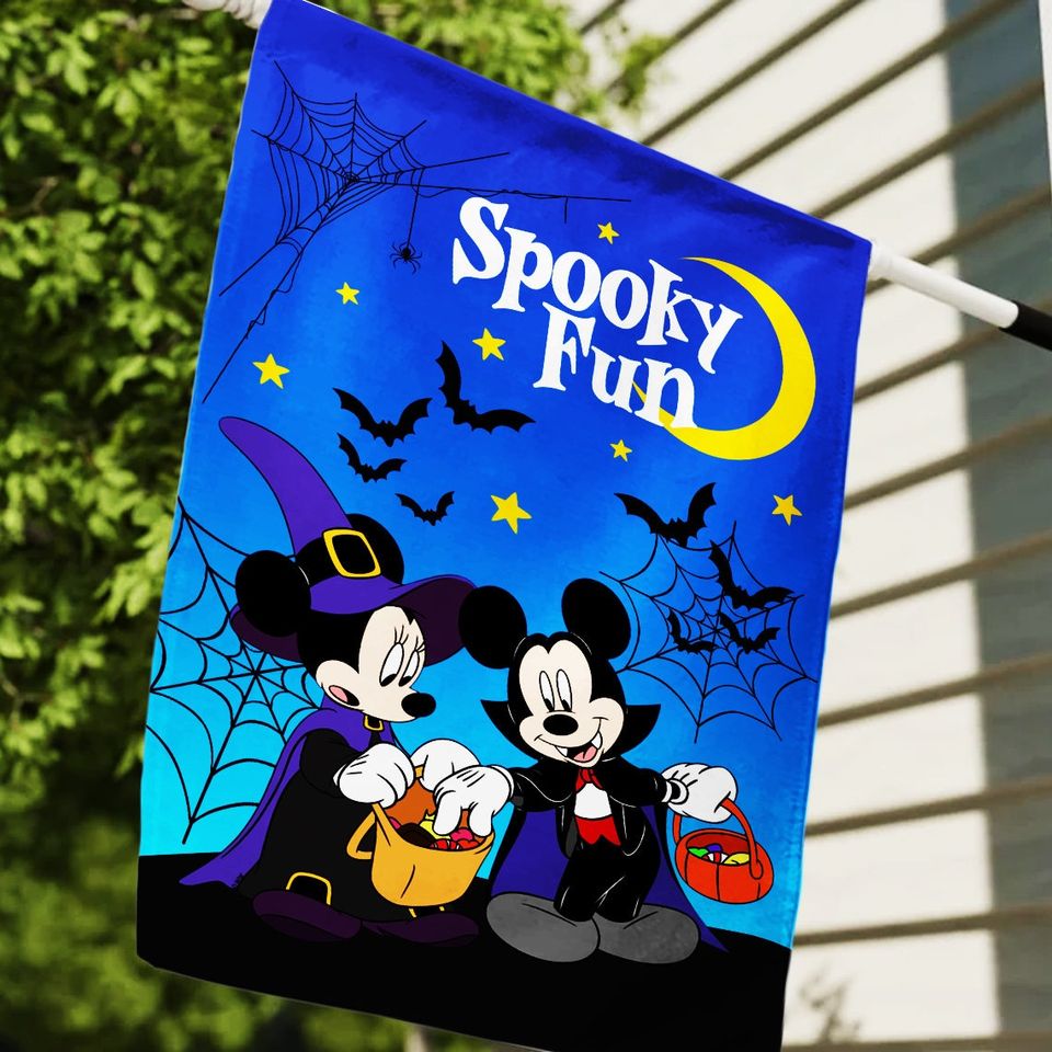 Disney Halloween Flag,Halloween Mickey Garden Flag