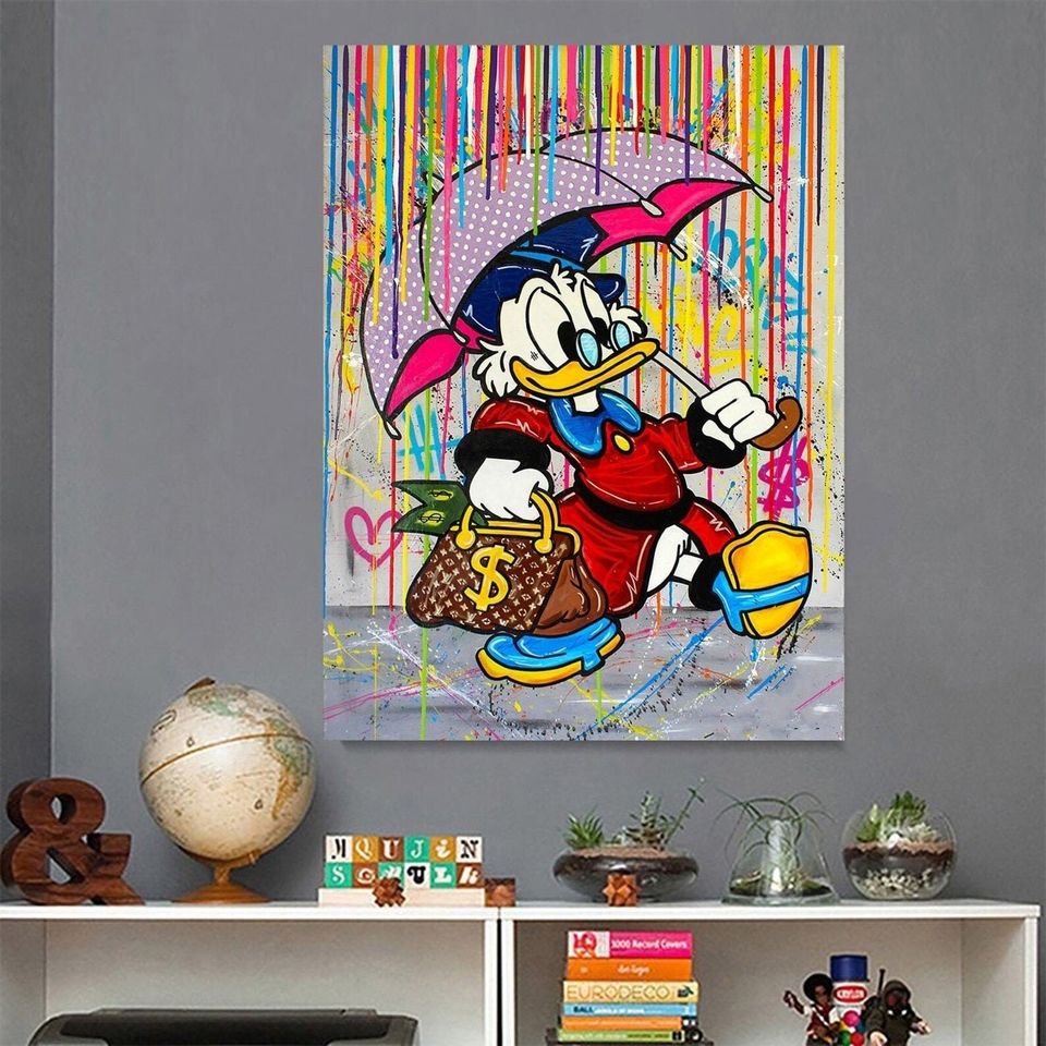 Disney Graffiti Donald Duck Monopoly Wall Street Art