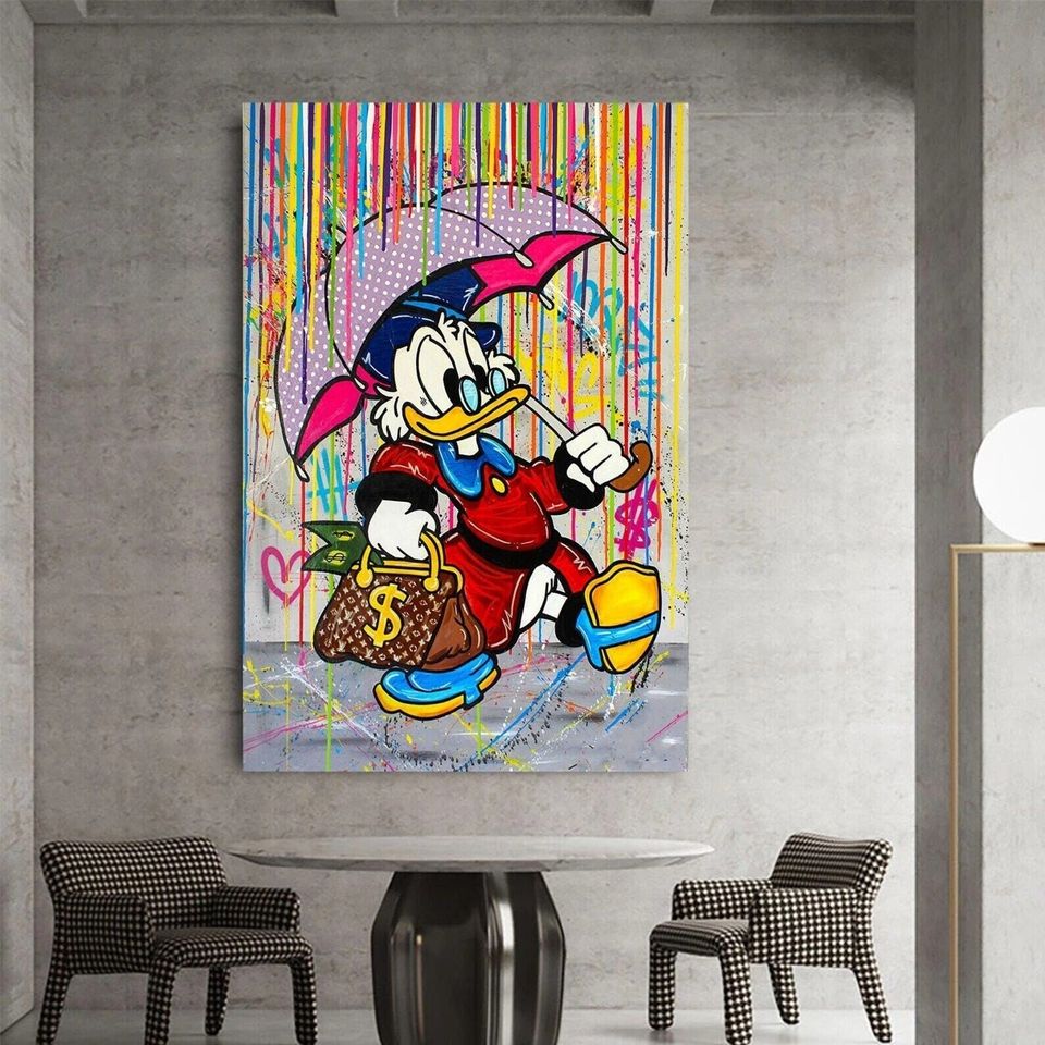 Disney Graffiti Donald Duck Monopoly Wall Street Art
