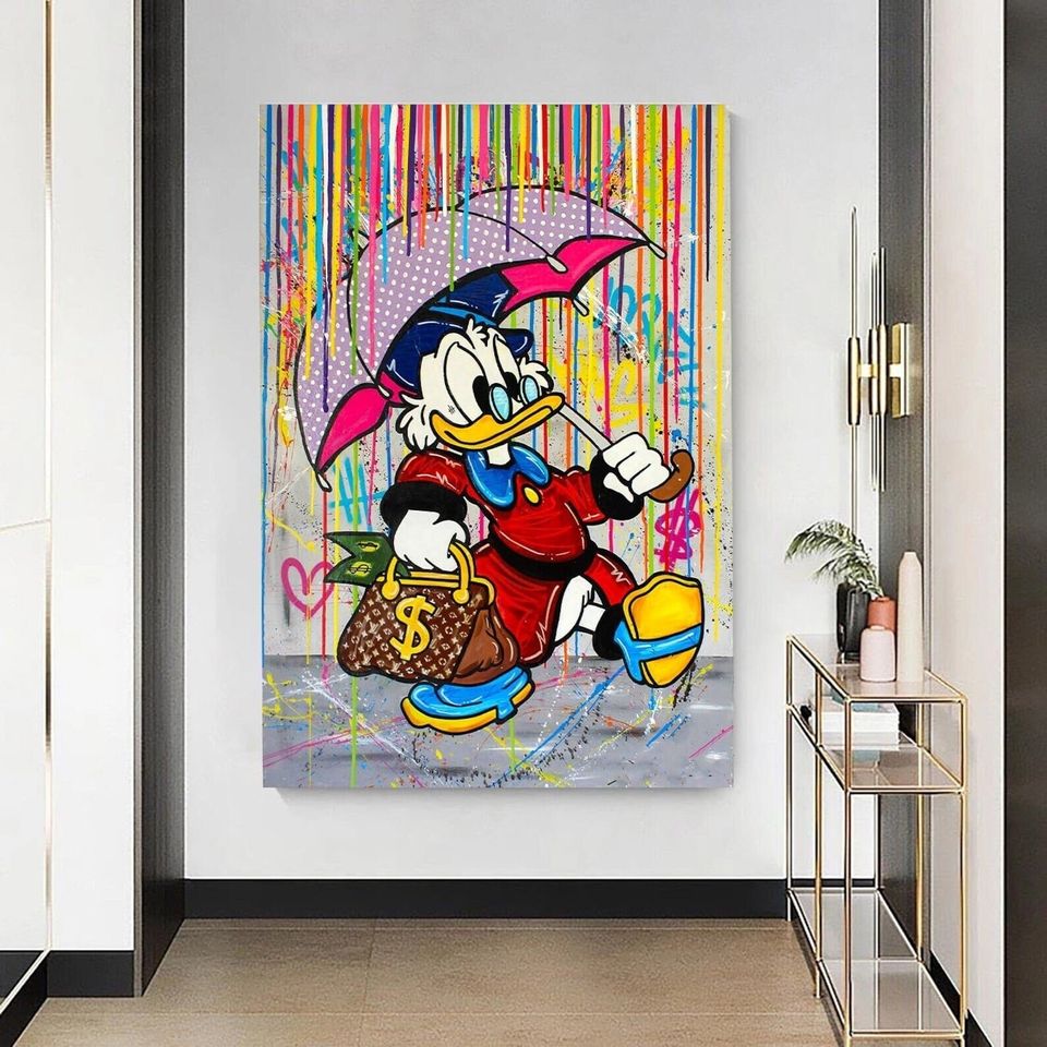 Disney Graffiti Donald Duck Monopoly Wall Street Art