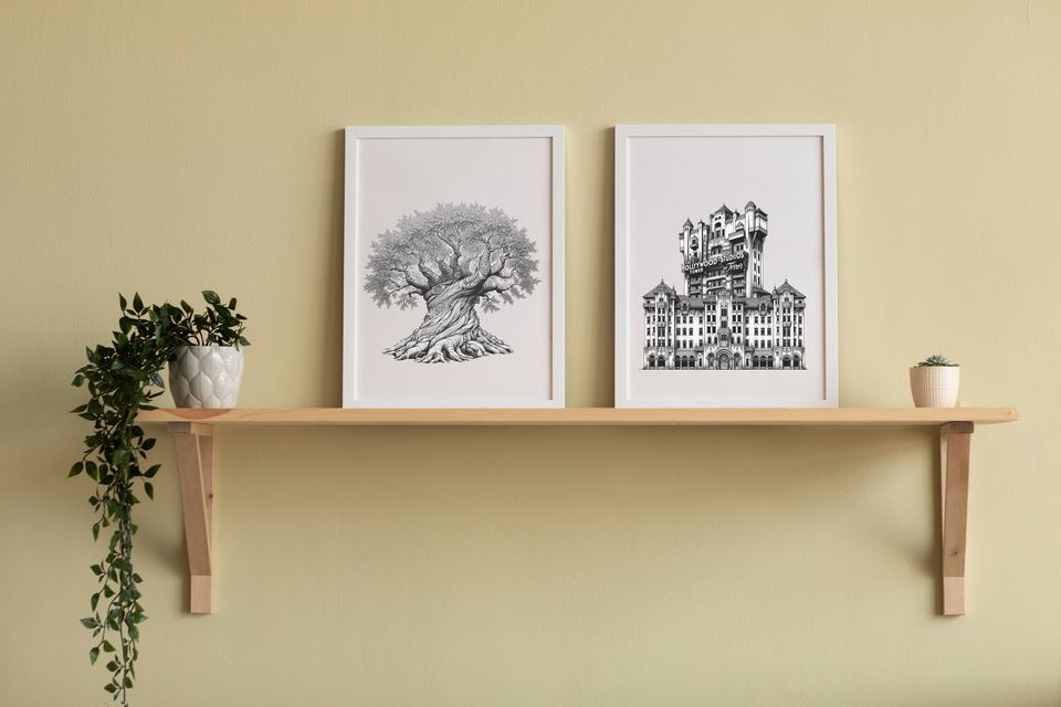 Instant Printable Poster WDW Park Icons