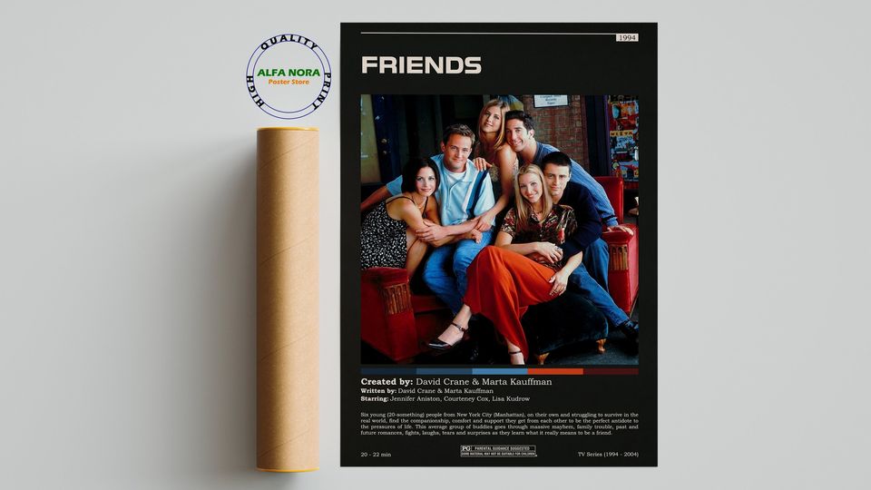 Friends TV Show / Friends TV Show Poster / Minimalist Movie Poster